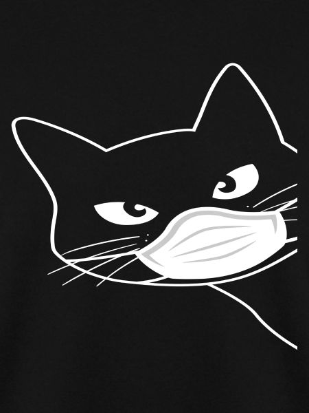 Cute cat with mouthguard