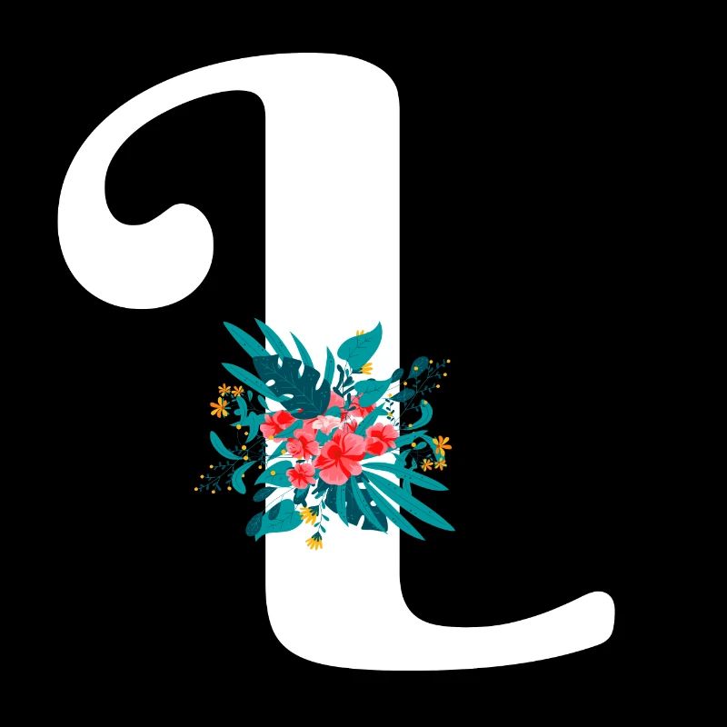 lettre L fleuris