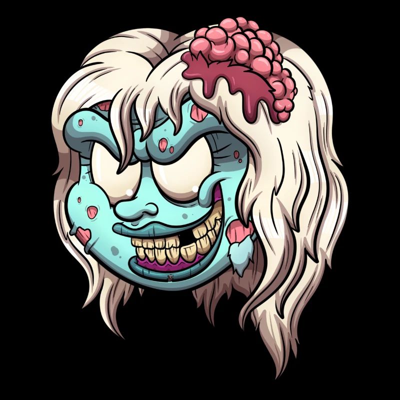 Mädchen Zombie Kopf