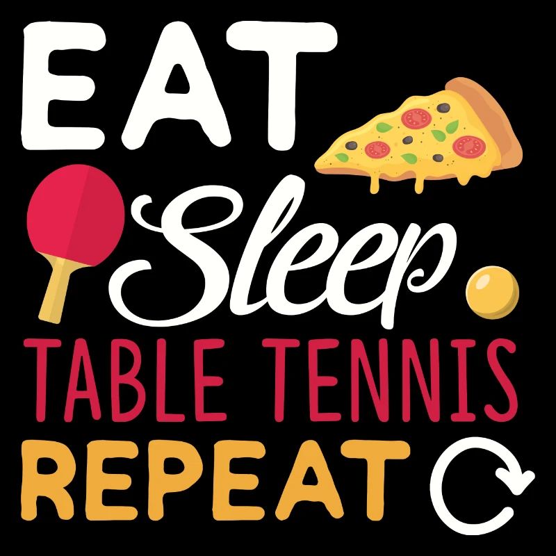 Manger dormir Jouer au tennis de table Répéter