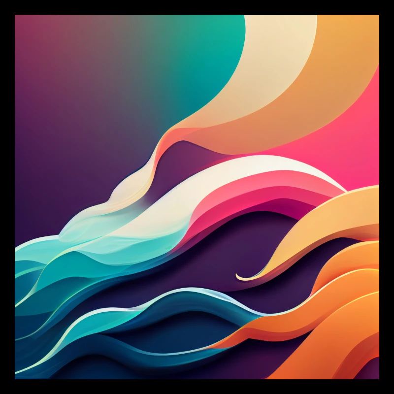 Multicolored banner with a smoothly transitioning