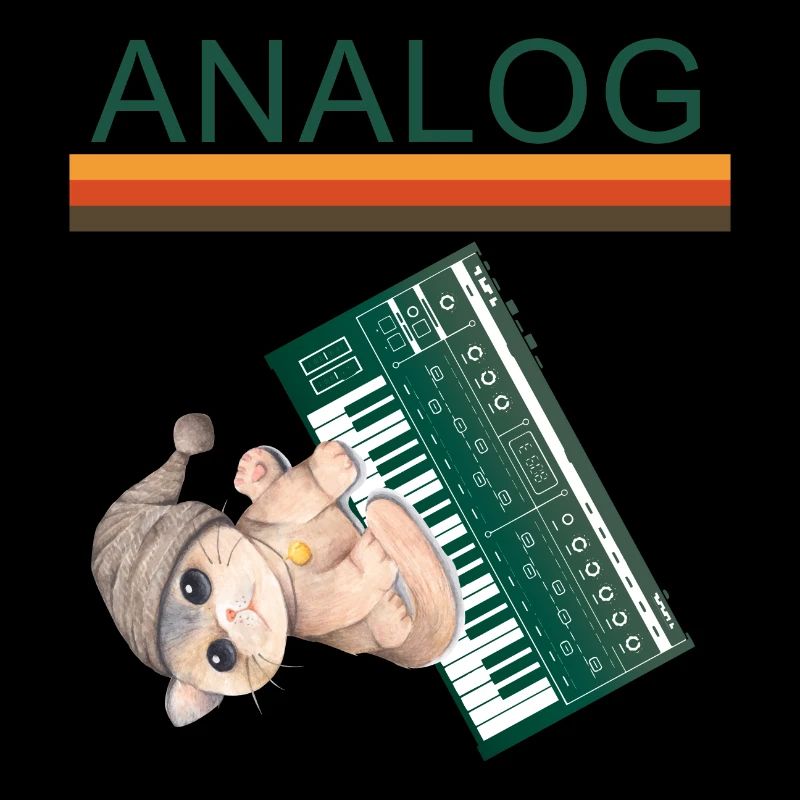 Synths Analog Retro Cat Synthesizer