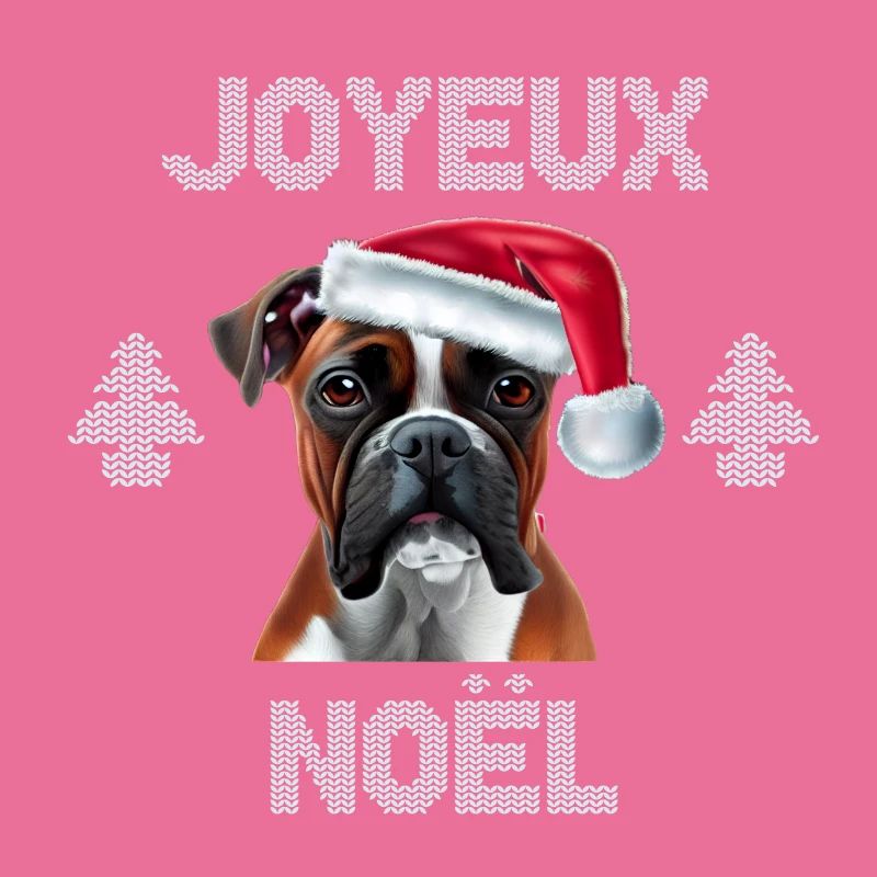 boxer joyeux noel chien pull de noël