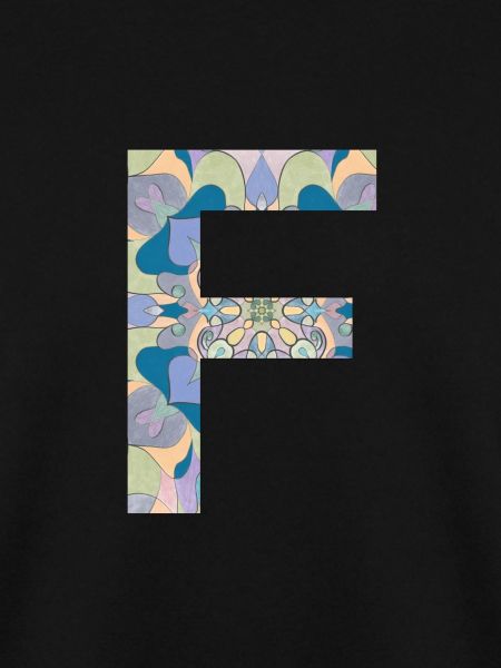Letter F in mandala