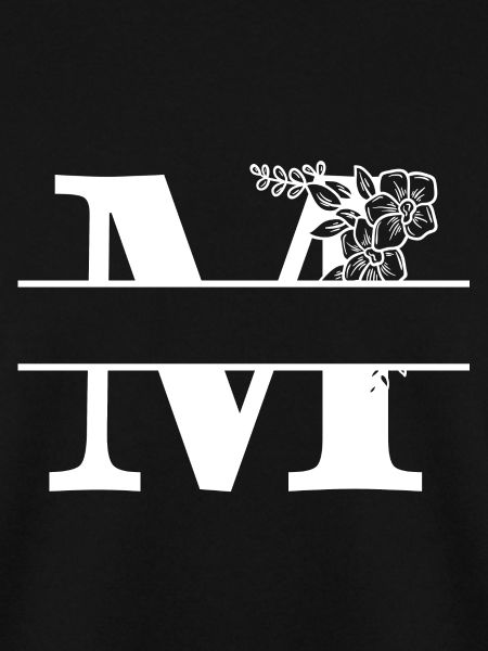 Personalisierter Blumenbuchstabe M