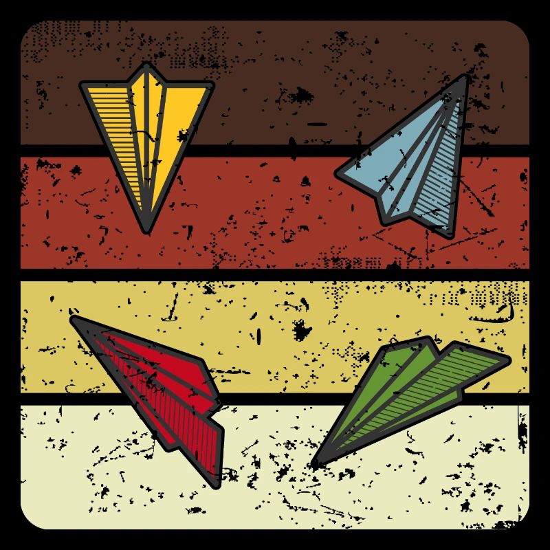 retro Papierflieger