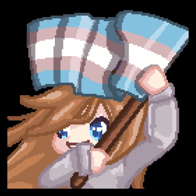 PillowG1rl Emote mit Transflagge