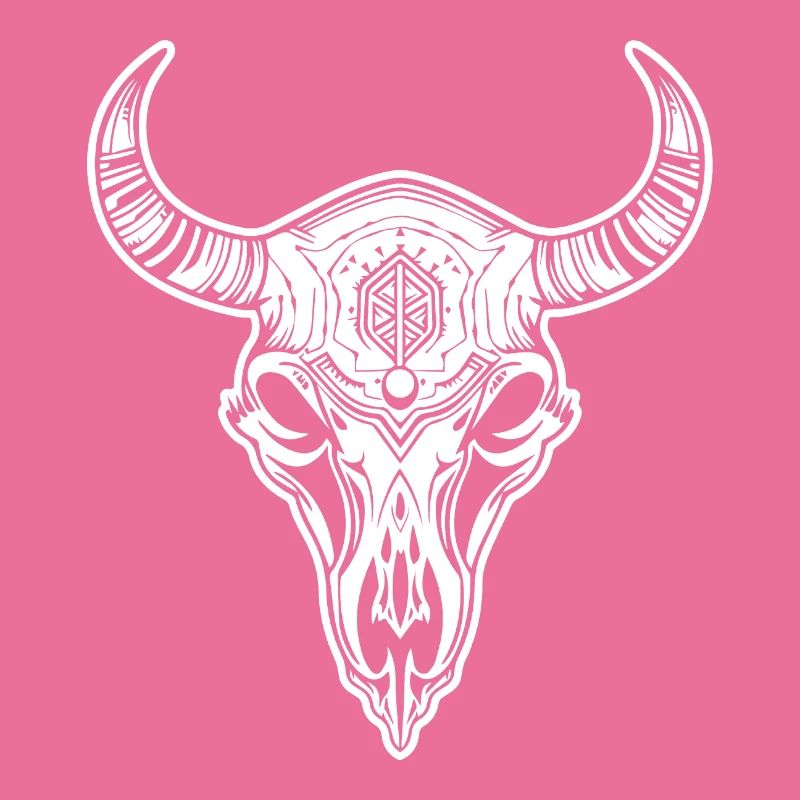 Crâne de vache Boho