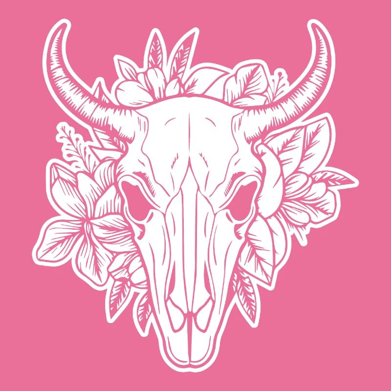 Crâne de vache Boho