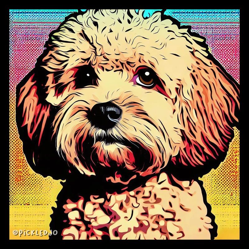 Poodle Cross pop art