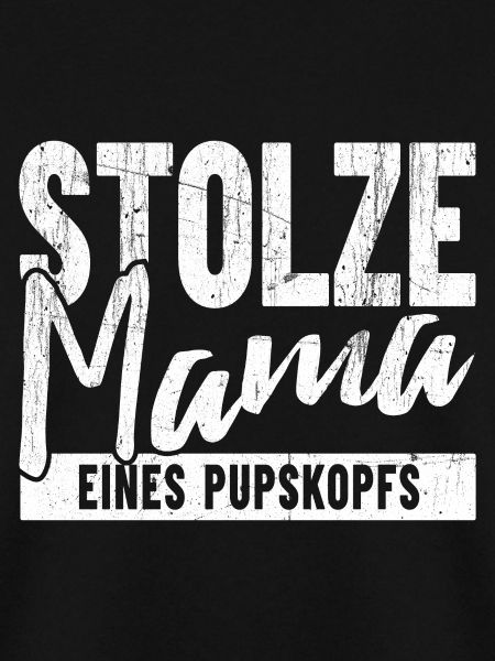 Stolze Mama eines Pupskopf