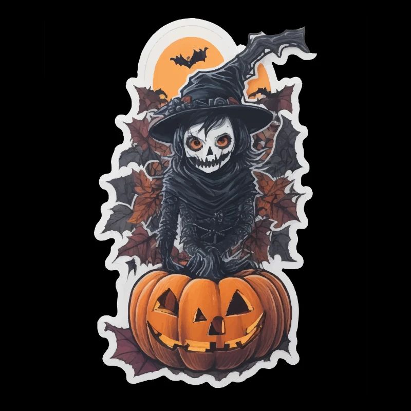 Sorcière à la citrouille Helloween