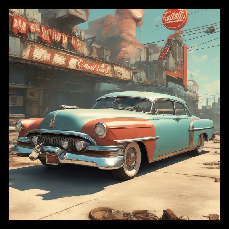retro-futurismus,1950s, Lowpoly,artwork,scetch