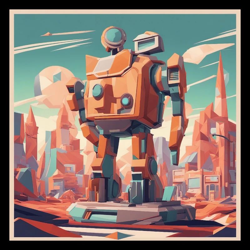 retro-futurismus,1950s, Lowpoly,artwork,scetch