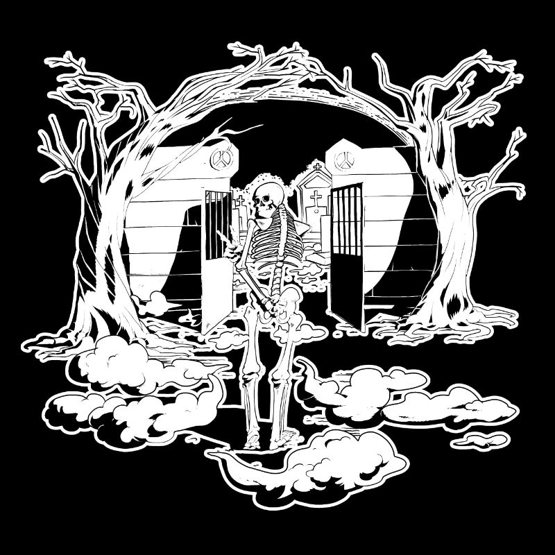 Peaceful Skeleton (Dark Backgrounds)