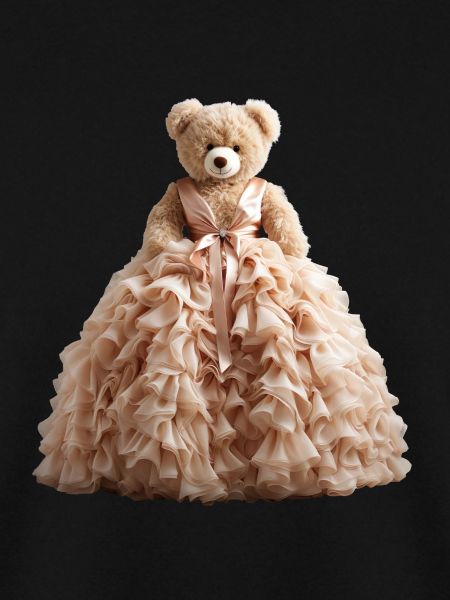 Teddybär im Brautkleid
