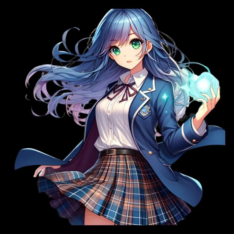 Manga-Anime-Mädchen in Schuluniform