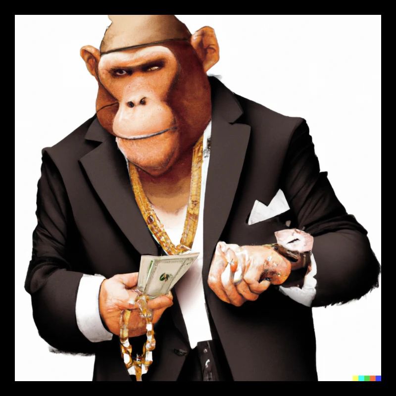 Singe avec de l’argent