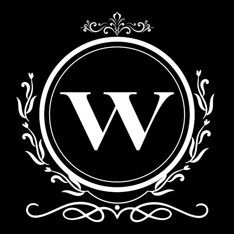 Buchstaben-W-Dekoration