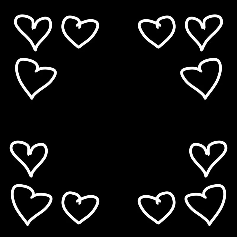 hearts pattern frame angular heart love