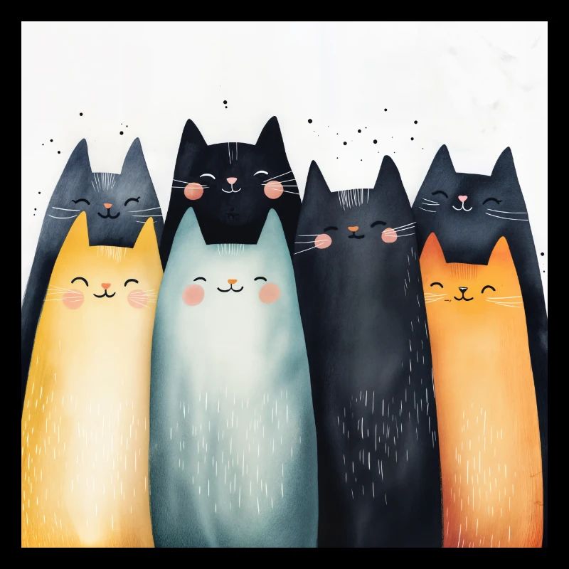 Lächelnde Katzen