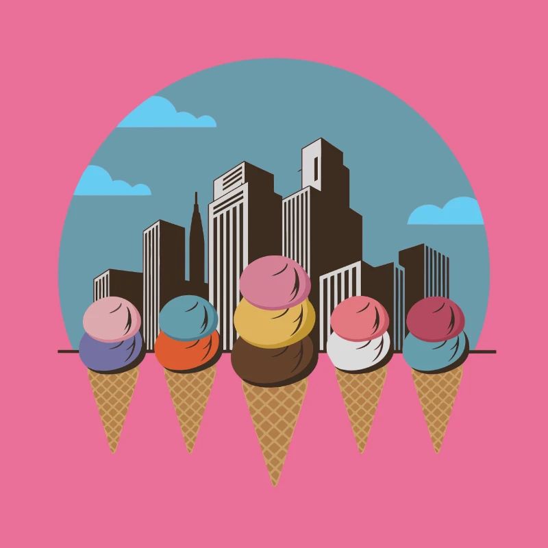 Eiscreme-Stadt