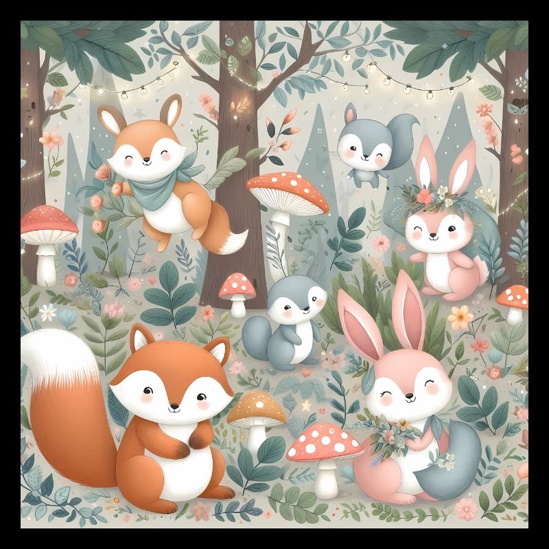 Whimsical Forest Friends: A Magical Gathering