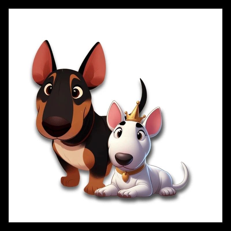 Cartoon miniatur bullterrier