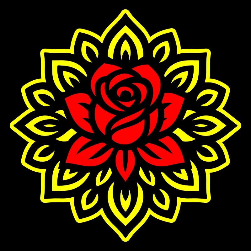Mandala Fleur Rose