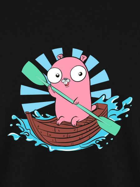 GoLang Gopher Bootspaddel
