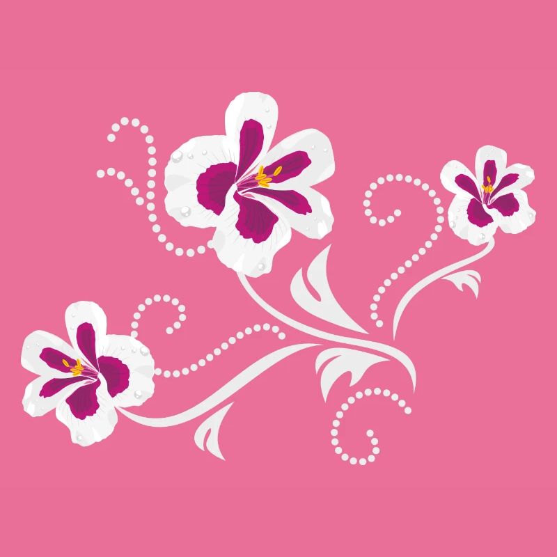 Stilisierte Pelargoniumblüten