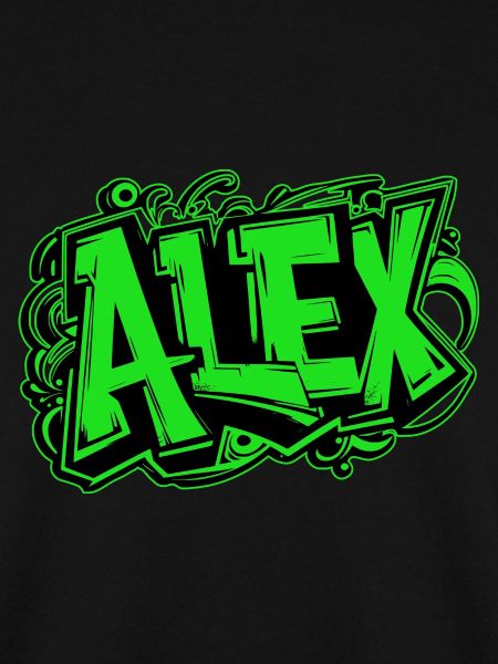 Alex Name Graffiti grün