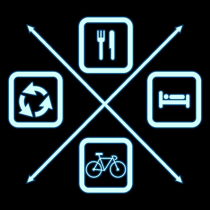 Le cycle de vie des cyclistes, vélos, cyclistes