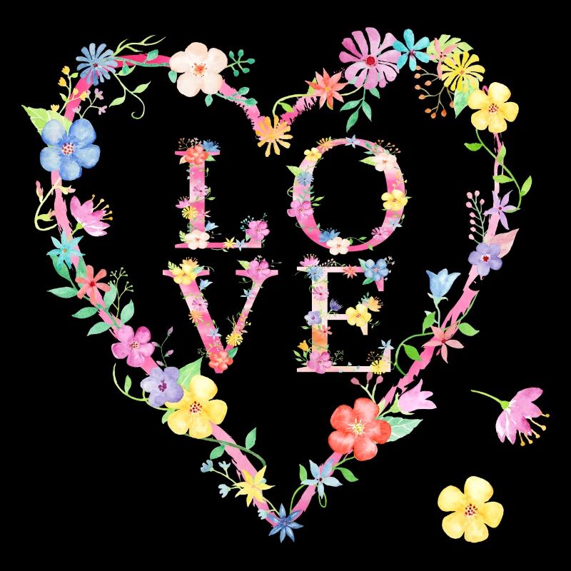 Blüten Herz und Liebe