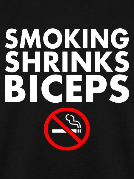 Smoking shrinks the biceps