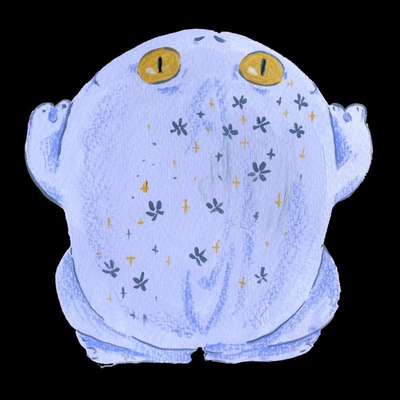 Crapaud grenouille au pastel