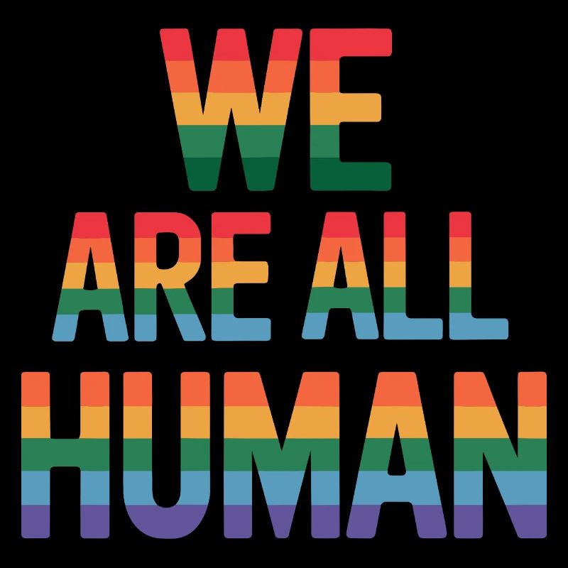 We Are All Human: Regenbogen-Botschaft