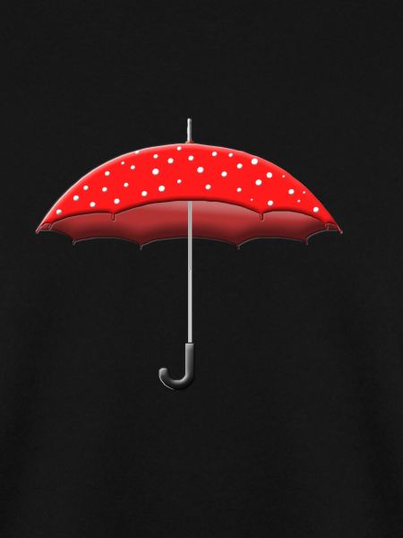 Roter Schirm mit Punkten