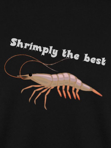Shrimp with saying