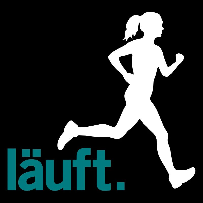 Läuferin Frau läuft. Vector