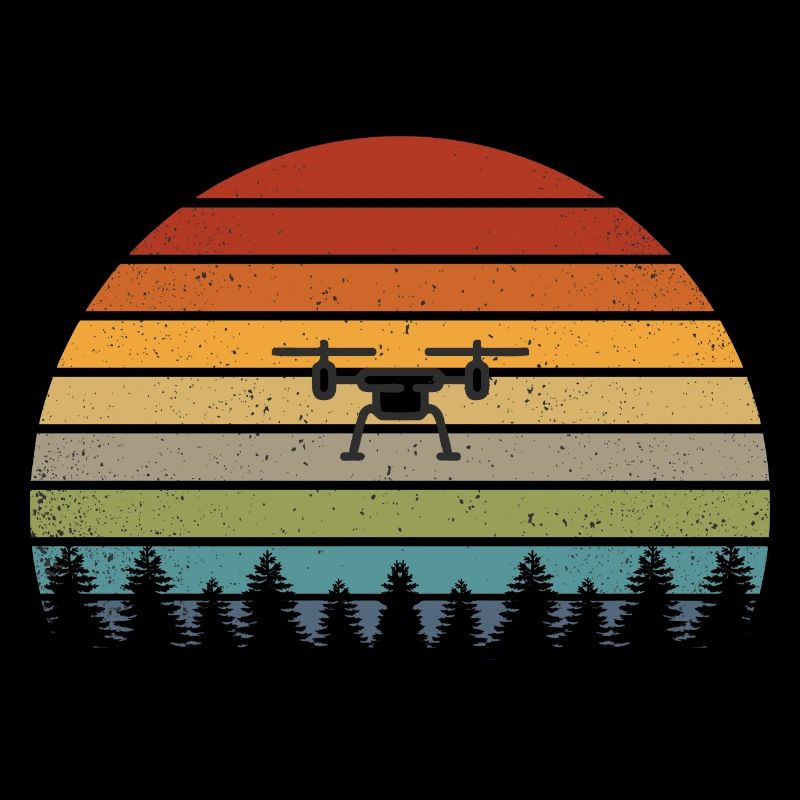 Drone Retro Quadrocopter Retro Shirt Gift