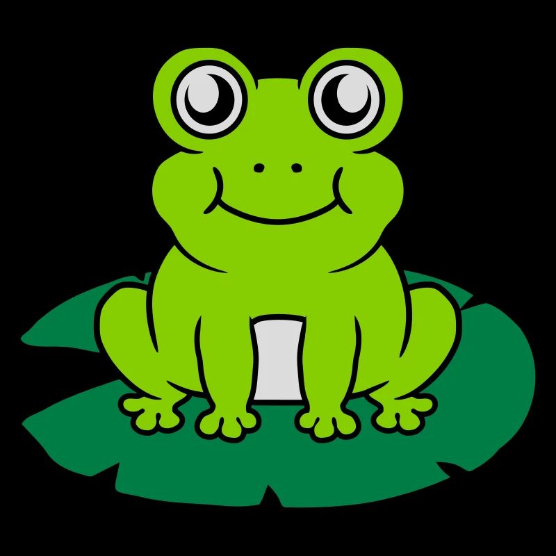 Niedlicher Frosch sitzt Seerose