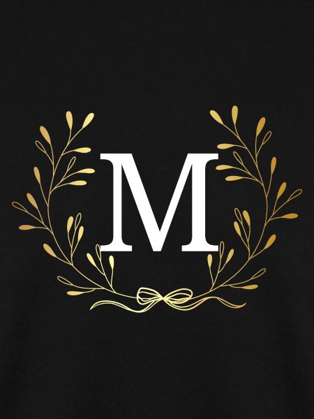 Buchstabe M Goldene Blumenkrone