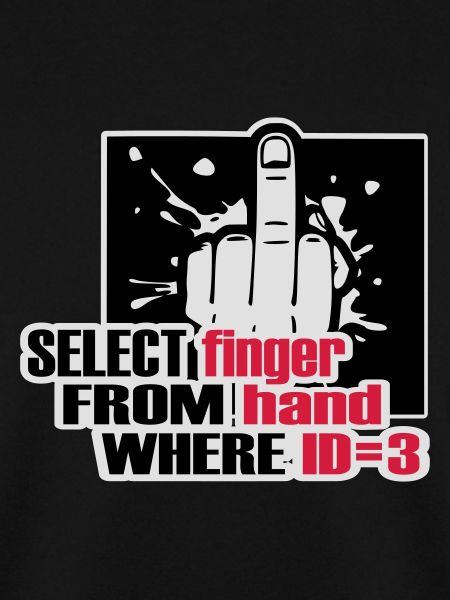 SELECT finger FROM hand