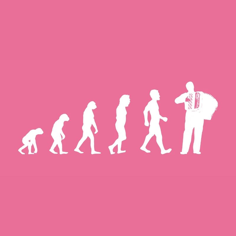 Evolution Ziehorgel Shirt Geschenk Akkordeon