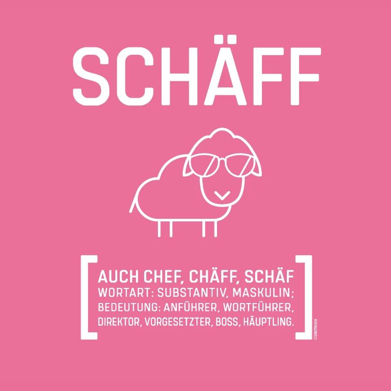 SCHÄFF CHEF CHÄFF BOSS weiss Geschenkidee