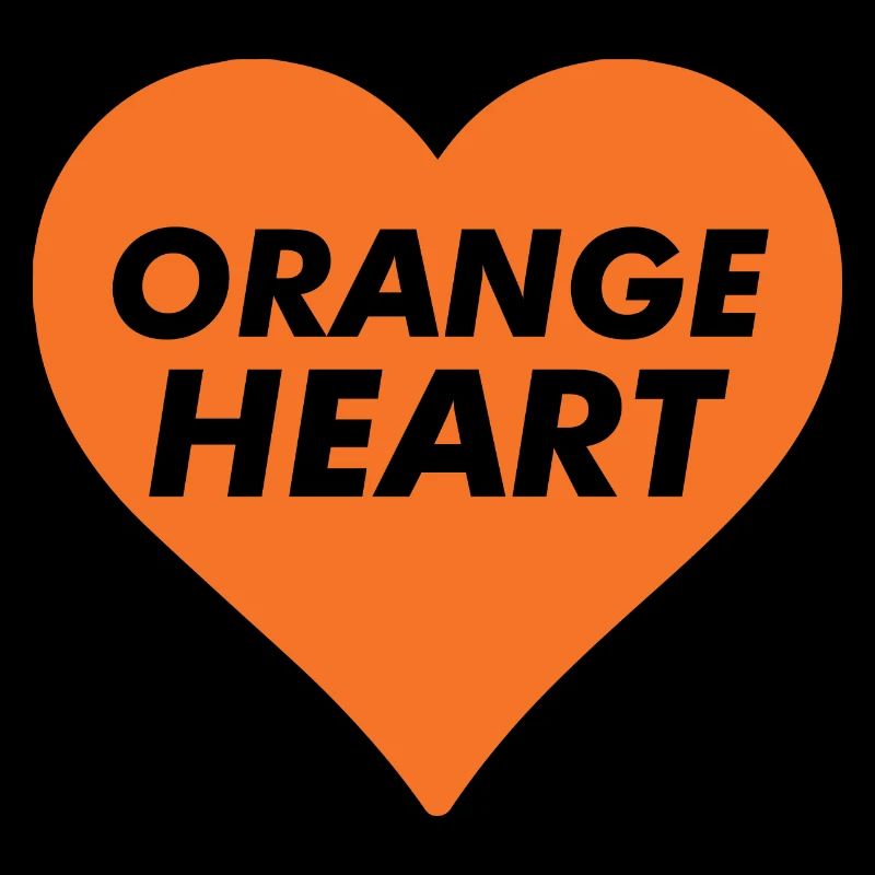 Orangefarbenes Herz