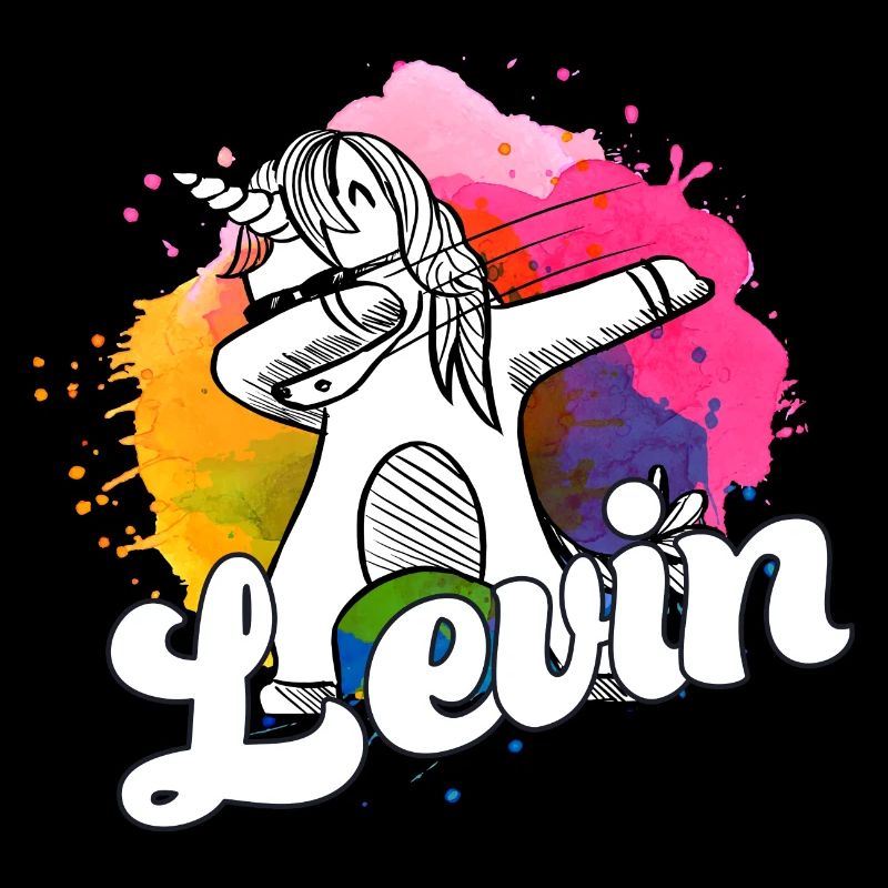 LEVIN - Beau nom de garçon avec licorne cool