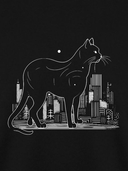 Katze Großstadt weiß Geschenk