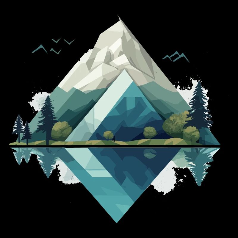 Minimalistische Berge